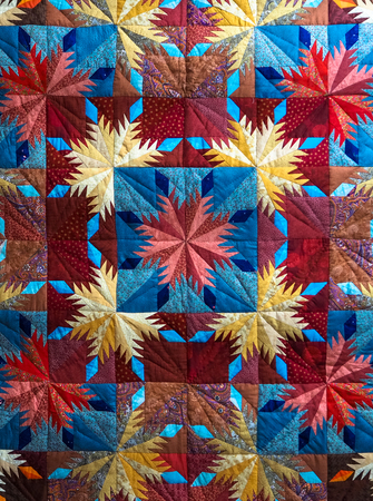 Color abstract background of patchwork sewing technique.の写真素材