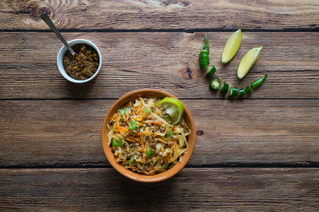 Stewed vegetables with lentils. Rustic food. Top view.の写真素材