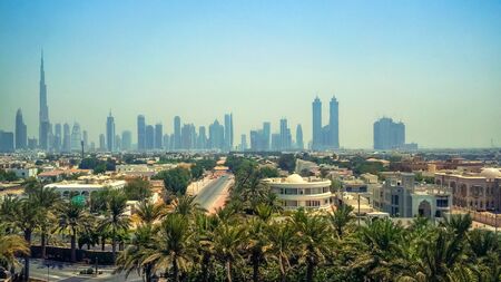 A beautiful afternoon view of the city of Dubai.の写真素材