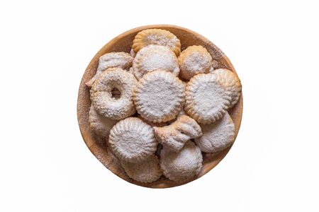 Isolated Arabic cookies Maamoul. Ramadan sweets background.の写真素材