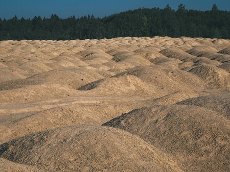 Sandy landscape of the Bornitsky quarryLeningrad region. Russia.の写真素材
