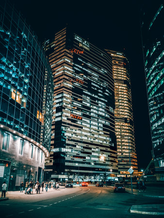 Russia, Moscow, September, 31 2020. Autumn view of Luzhniki sports complex in Moscow.のeditorial素材