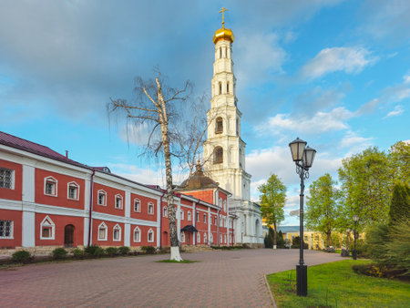 Nikolo-Ugresh monastery. It is located on St. Nicholas Square in the Moscow suburb of Dzerzhinsky. Springtime.の写真素材