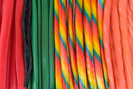 colorful candies as a background, close-up of photoの写真素材