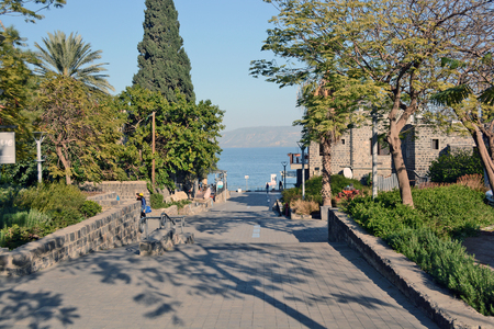 Tiberias, Israel - January 20, 2014: Tourism and Hotels in Tiberiasのeditorial素材
