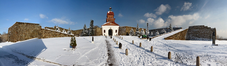 Novokuznetsk, Russia - October 18, 2014: a monument to history and architecture Kuznetsk fortress in...
