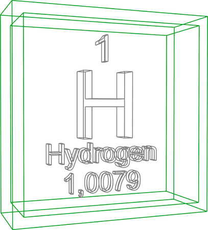 Periodic Table of Elements - Hydrogenのイラスト素材