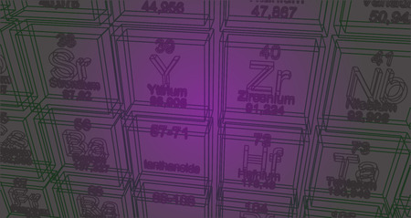 Periodic Table of the Elements - 3d rendering backgroundのイラスト素材