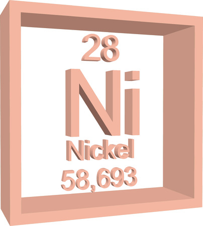 Periodic Table of Elements - Nickelのイラスト素材