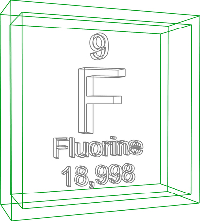 Periodic Table of Elements - Fluorineのイラスト素材