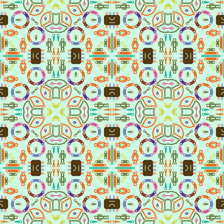 Seamless pattern in the style of printed circuit board