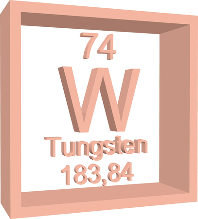 Periodic Table of Elements - Tungstenのイラスト素材