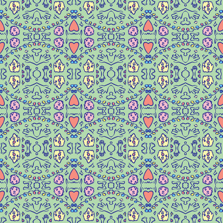 seamless pattern with petroglyphsのイラスト素材