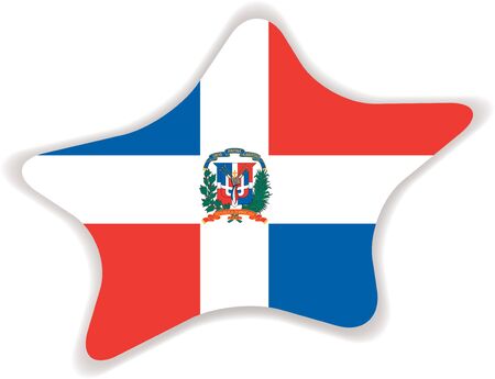 Flag of Dominican Republicのイラスト素材