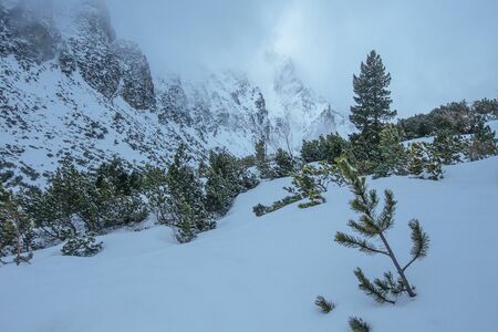 High Tatras mountains in the winter time