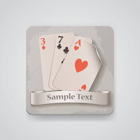 Playing cards icon.     のイラスト素材