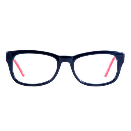 frames of glasses in blue on a white background. Eyeglasses in blue frames.の写真素材