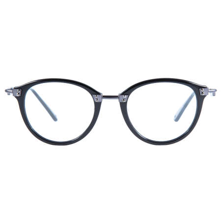 frames of glasses in blue on a white background. Eyeglasses in blue frames.の写真素材