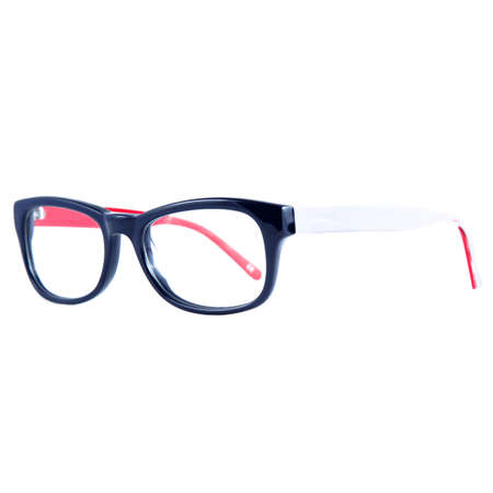 frames of glasses in blue on a white background. Eyeglasses in blue frames.の写真素材