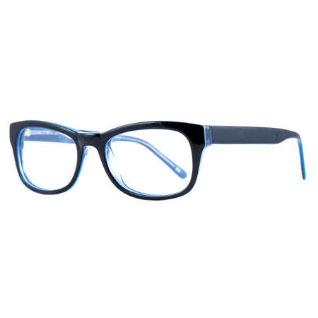 frames of glasses in blue on a white background. Eyeglasses in blue frames.の写真素材