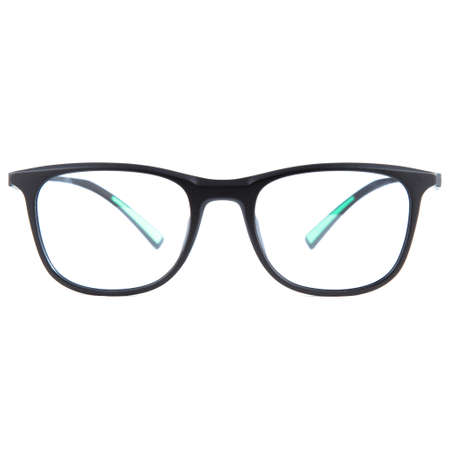 frames of glasses in blue on a white background. Eyeglasses in blue frames.の写真素材