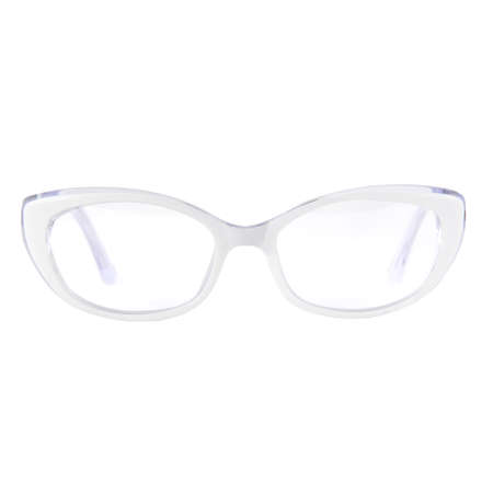 frames of glasses in blue on a white background. Eyeglasses in blue frames.の写真素材