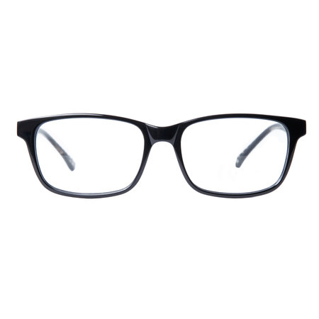 frames of glasses in blue on a white background. Eyeglasses in blue frames.の写真素材