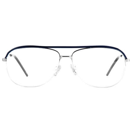 frames of glasses in blue on a white background. Eyeglasses in blue frames.の写真素材