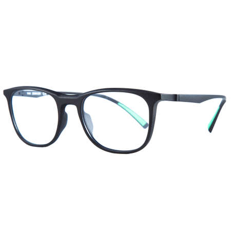 frames of glasses in blue on a white background. Eyeglasses in blue frames.の写真素材