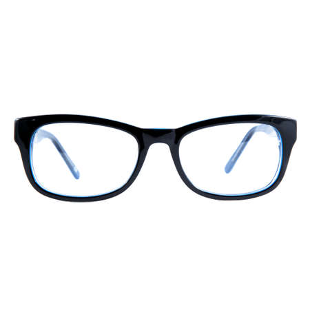 frames of glasses in blue on a white background. Eyeglasses in blue frames.の写真素材