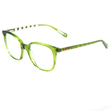 eyeglass frames on a white background. Stylish framed glasses on a white background.の写真素材