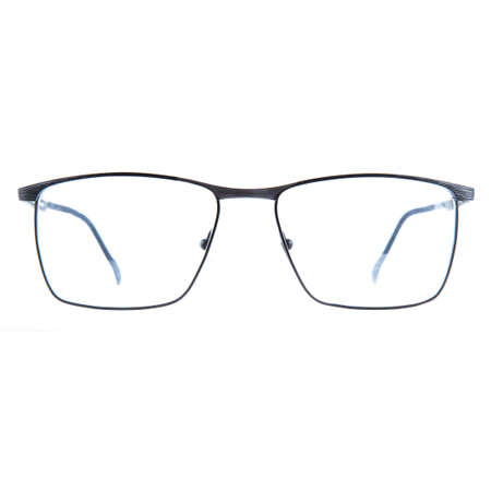 eyeglass frames on a white background. Stylish framed glasses on a white background.の写真素材
