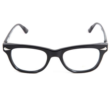 eyeglass frames on a white background. Stylish framed glasses on a white background.の写真素材
