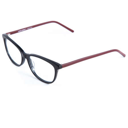 eyeglass frames on a white background. Stylish framed glasses on a white background.の写真素材
