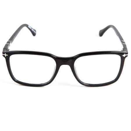 eyeglass frames on a white background. Stylish framed glasses on a white background.の写真素材
