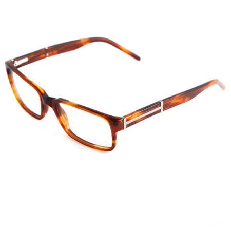 eyeglass frames on a white background. Stylish framed glasses on a white background.の写真素材