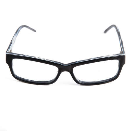 eyeglass frames on a white background. Stylish framed glasses on a white background.の写真素材