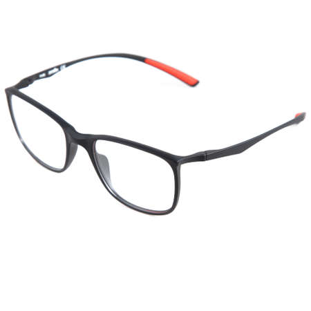 eyeglass frames on a white background. Stylish framed glasses on a white background.の写真素材