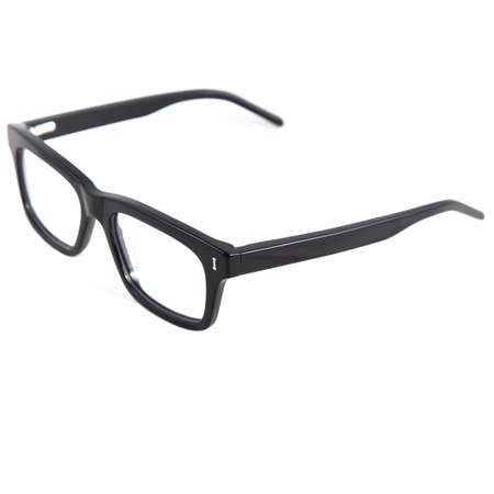 eyeglass frames on a white background. Stylish framed glasses on a white background.の写真素材