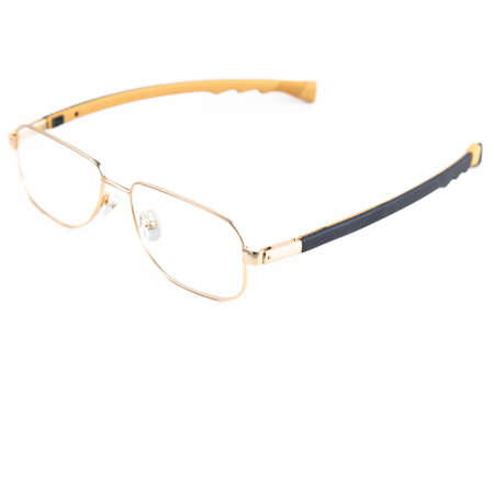 eyeglass frames on a white background. Stylish framed glasses on a white background.の写真素材