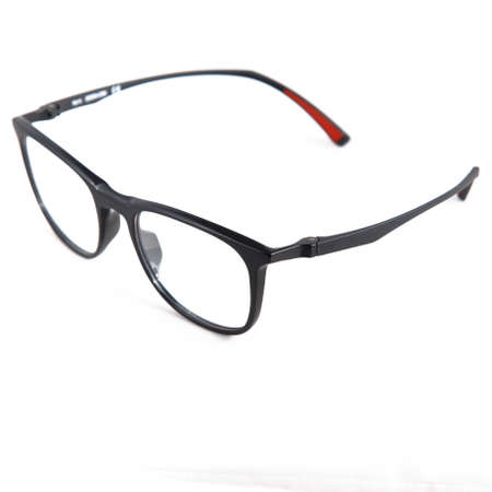 eyeglass frames on a white background. Stylish framed glasses on a white background.の写真素材