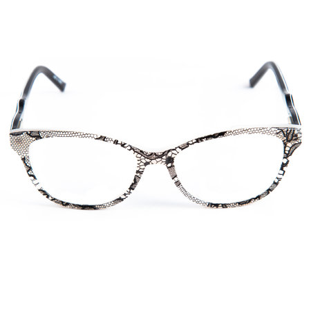 eyeglass frames on a white background. Stylish framed glasses on a white background.の写真素材