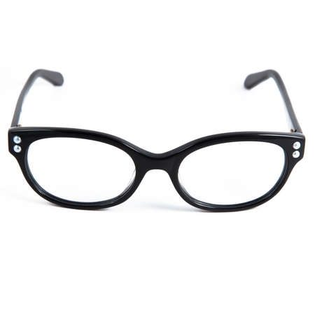 eyeglass frames on a white background. Stylish framed glasses on a white background.の写真素材