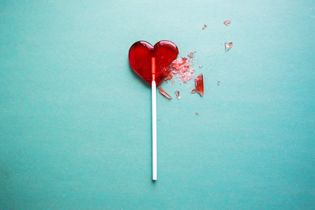 broken heart lollipopの写真素材