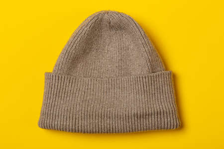 a light brown Beanie Hat