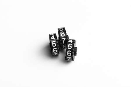 A combination lock rotating discsの写真素材