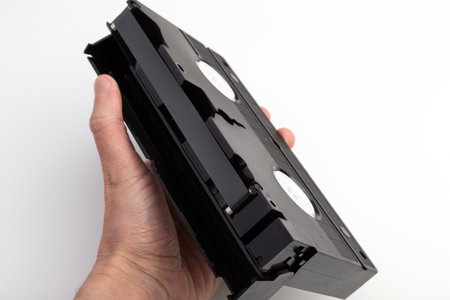 Open Video Cassette Vhs Tapeの写真素材