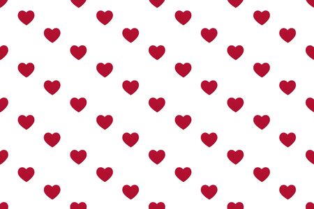 Seamless pattern of red hearts. Love concept. Design for packaging and backgrounds.の写真素材