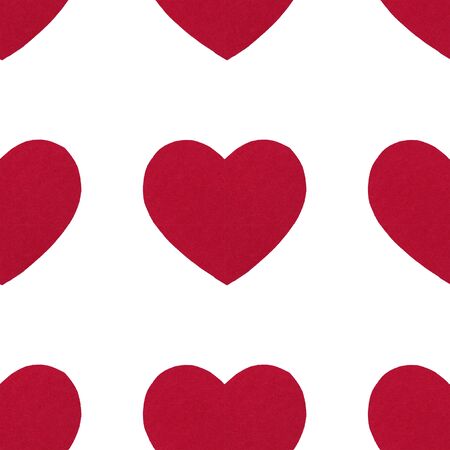 Seamless pattern of red hearts. Love concept. Design for packaging and backgrounds.の写真素材