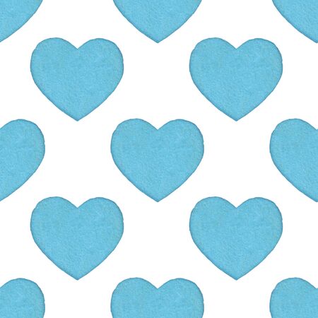 Seamless pattern of blue hearts. Love concept. Design for packaging and backgrounds.の写真素材